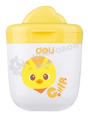 Точилка для карандашей ручная Deli ER01300, 1 отверстие, пластик, ассорти, дисплей