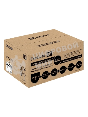 Стабилизатор напряжения ExeGate Expert Turbo AST-15000 (15000ВА, вход 80-260В, цветной дисплей, выход 220В±8%, КПД 98%, 5 уровней защиты, задержка, усиленный метал. корпус, клем.колодка, RTL)