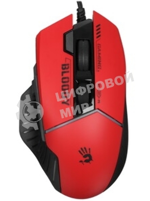 Мышь проводная A4Tech Bloody W95 Max Sports красный/черный оптическая (12000dpi) USB (10but)