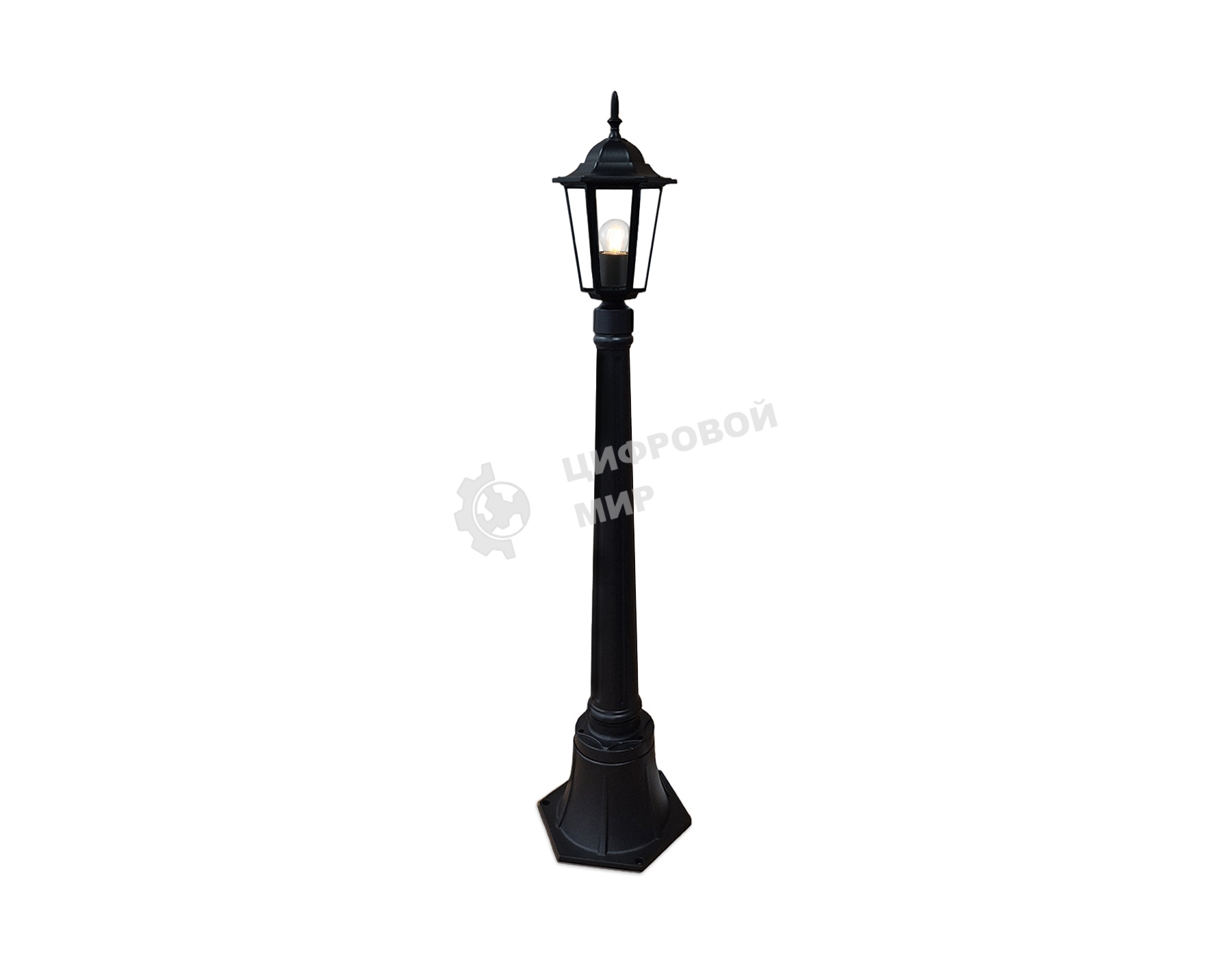 Светильник Ambrella light ST2037 BK/CL черный/прозрачный IP54 E27 max 40W D150*1100