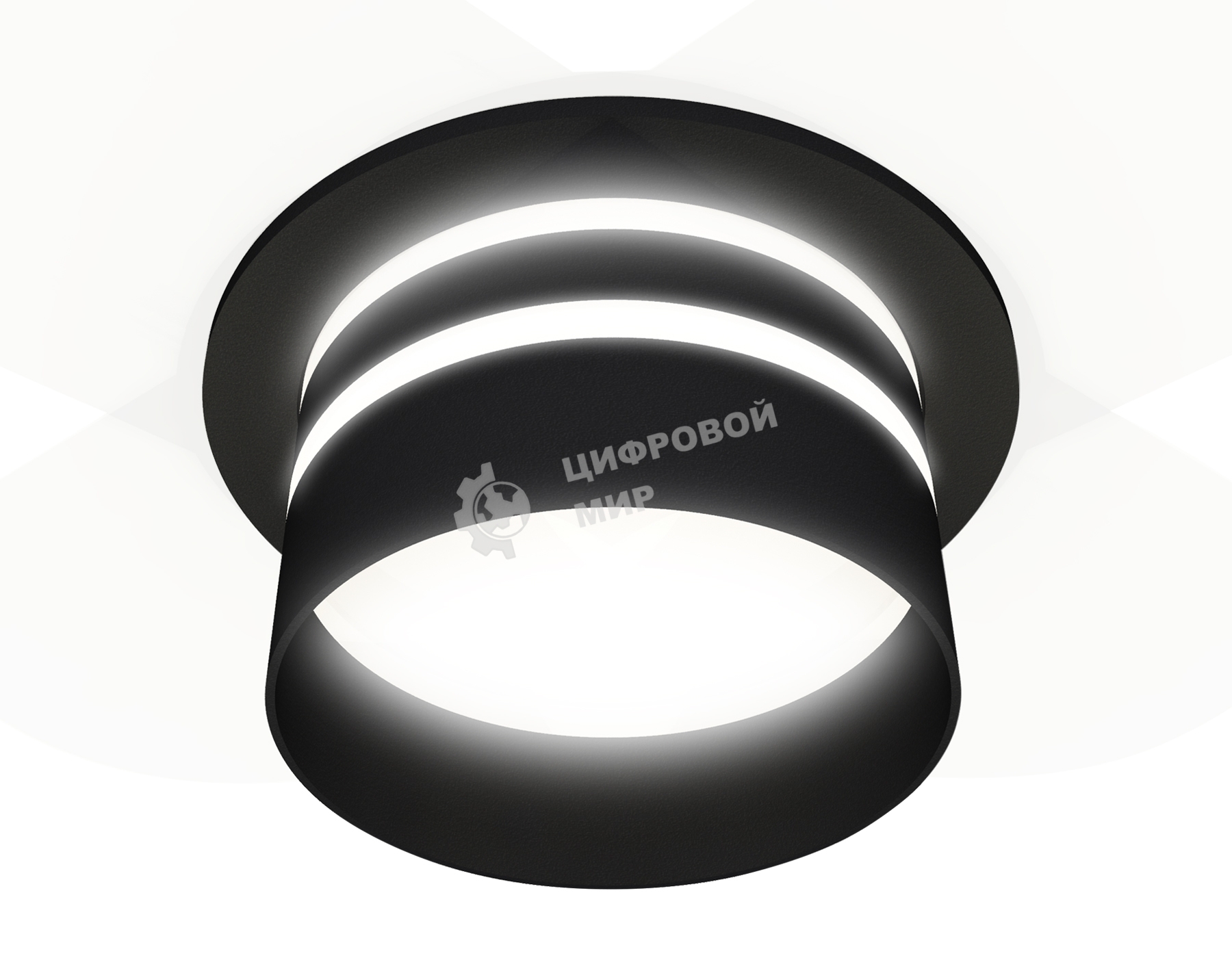 Комплект встраиваемого светильника Ambrella light XC7622042 SBK/FR черный песок/белый матовый MR16 GU5.3 (C7622, N7142)