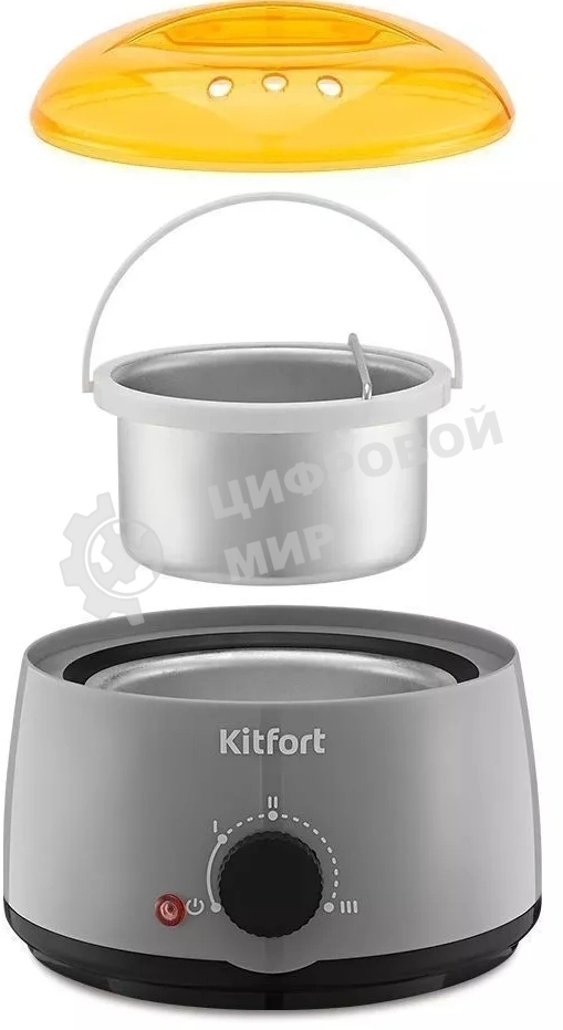 Воскоплав Kitfort КТ-3148 для тела 500мл 1предм. 100Вт серый/оранжевый