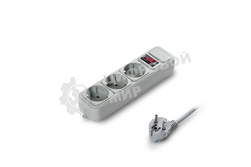 Сетевой фильтр ExeGate EX221183RUS SP-3-5G (3 розетки, 5 м, евровилка, серый)