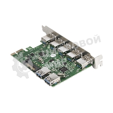 Контроллер ExeGate EXE-317 PCI-E 2.0, 5*USB 3.0 ext + 2*USB 3.0 int, разъем доп.питания (OEM)