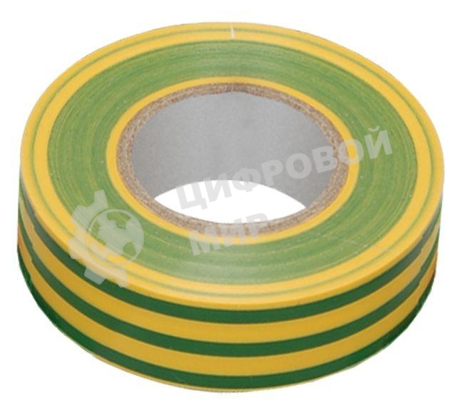 Изолента IEK UIZ-13-10-K52 0,13х15 мм желто-зеленая 20 метров