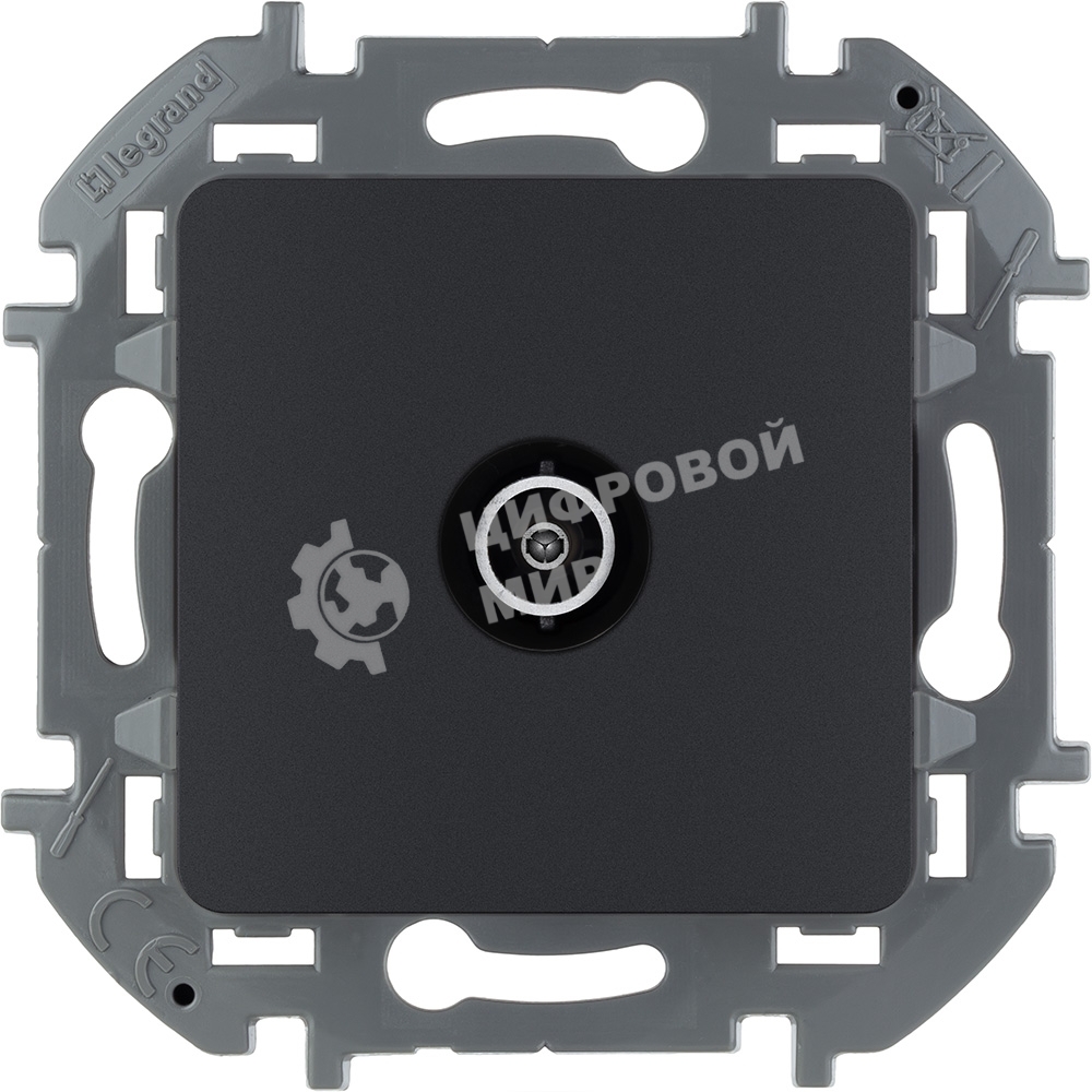 Розетка телевизионная проходная 14 дБ 5-862 мГц антрацит