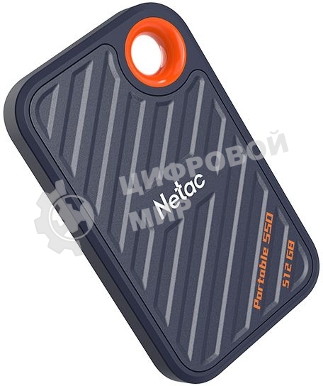 Внешний SSD Netac ZX20, 512 Gb, USB 3.2 Gen 2x2 Type-C, R/W 2000/1800, черный