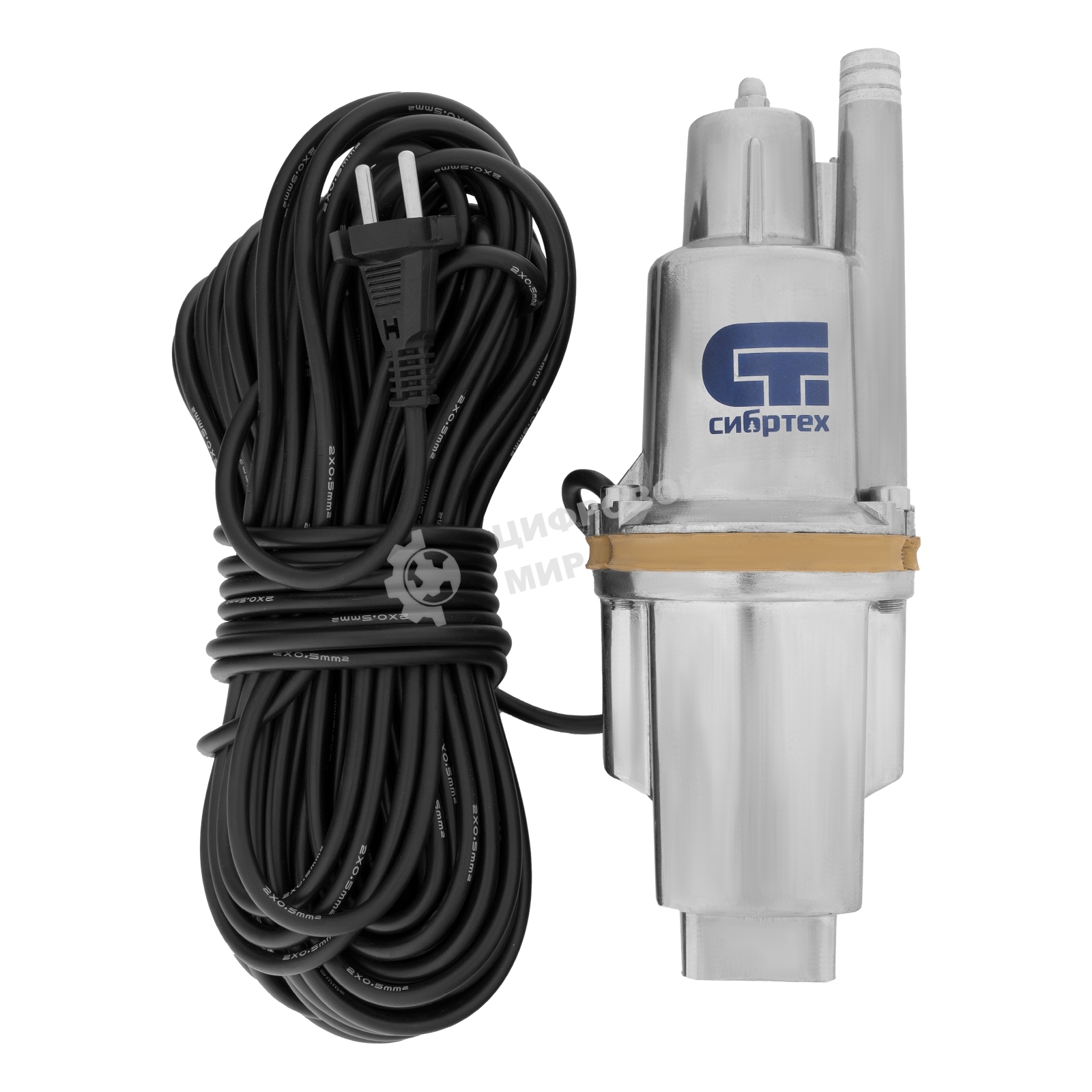 Вибрационный насос Сибртех СВН30025 верхний забор 300 Вт напор 75 м 1200 л/ч кабель 25 м