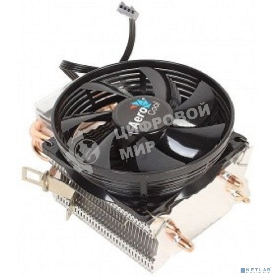 Кулер для процессора AeroCool/Formula Verkho 2 серебристый, 90 мм, алюминий/медь, 2000 об/мин, 25 дБ, 4 pin, 110 Вт, 125 мм