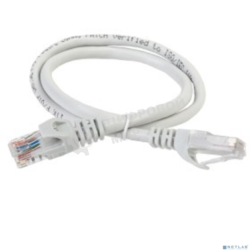Коммутационный шнур ITK PC01-C5EU-02M (патч-корд), кат.5Е UTP, 0,2м, серый