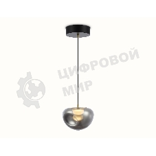 Подвесной светодиодный светильник Ambrella light LH12001 BK/GD/SM черный/золото/дымчатый 6W 3000K D180*145