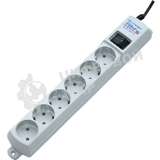 Сетевой фильтр Pilot S S7M 6 розеток 5 евро 7 метров