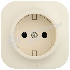 Розетка Legrand 782241 с заземлением без шторок (Слоновая кость)
