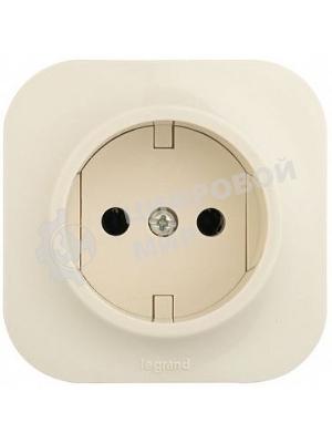 Розетка Legrand 782241 с заземлением без шторок (Слоновая кость)