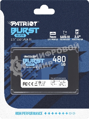 Накопитель SSD Patriot Burst Elite, 480Gb, SATA, 2.5