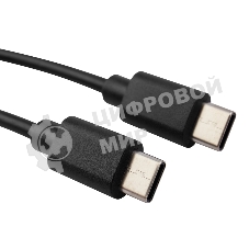 Кабель Rexant Type-C - Type-C 3A/1м/PVC/черный