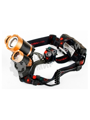 Фонарь налобный Ultraflash E1333 черный 4Вт лам.:светодиод. встроенный аккумулятор (13903)