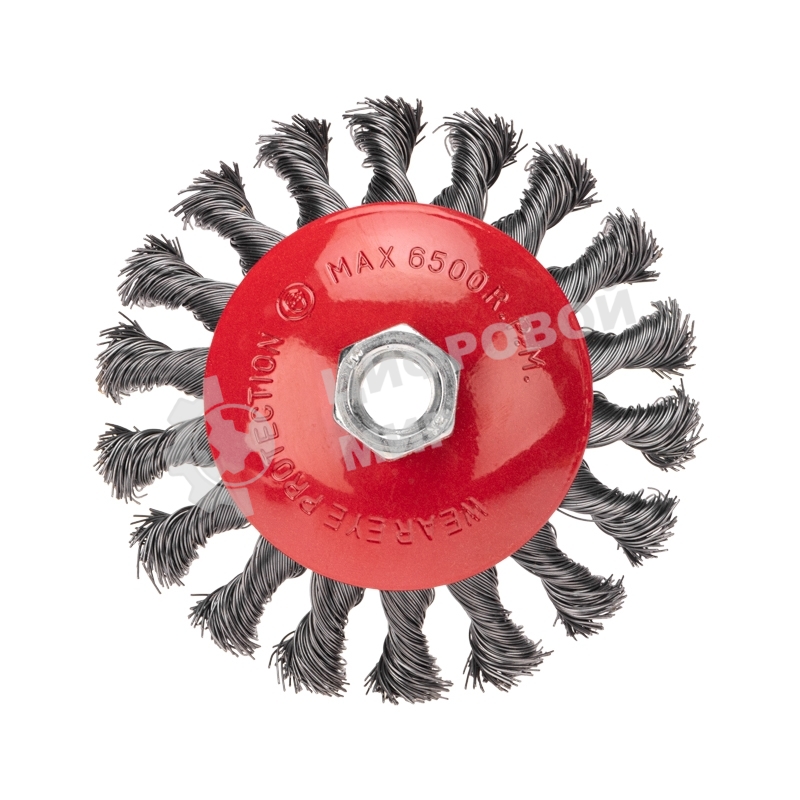 Щетка коническая для УШМ Kranz плетеные пучки стальной проволоки 115 М14