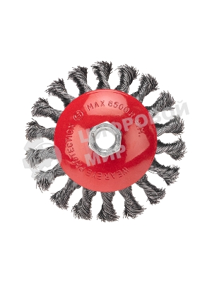 Щетка коническая для УШМ Kranz плетеные пучки стальной проволоки 115 М14