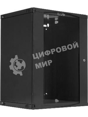 Шкаф настенный Next, 18U 550x450, стеклянная дверь, черный