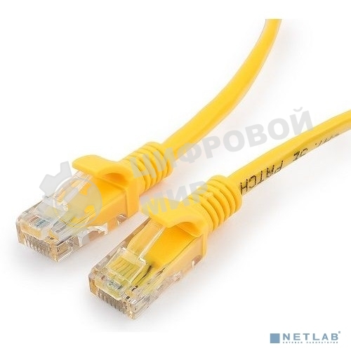 Патч-корд медный UTP Cablexpert PP10-7.5M/Y cat.5, 7.5м, литой, многожильный, желтый