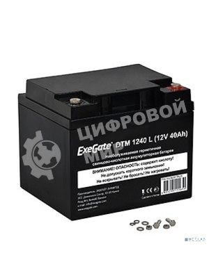 Батарея для ИБП ExeGate EX282977RUS DTM 1240 L (12V 40Ah), клеммы под болт М5