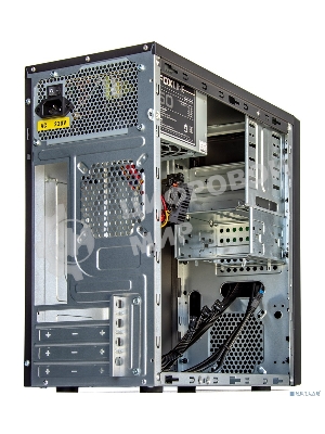 Компьютерный корпус с блоком питания 450Вт. Case Foxline mATX, 450W, 2xUSB 3.0, 2xUSB 2.0, powercord