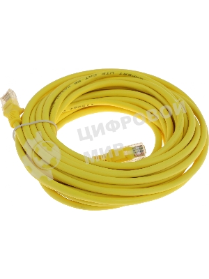 Патч-корд UTP Cablexpert PP12-7.5M/Y cat.5e, 7.5м, литой, многожильный, желтый