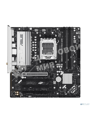 Материнская плата ASUS B850M MAX GAMING WIFI, AM5, AMD B850, 4xDDR5, 4xSATA, 3xM.2, 1xPCIe 5.0 x16, 1xPCIe 4.0 x4, 1xPCIe 3.0 x1, 1xDP, 1xHDMI, 1x1Gb LAN, Wi-Fi 6, Bluetooth 5.4, 1xUSB-C 10Gbps, 2xUSB-A 10Gbps, 2xUSB-A 5Gbps, 5xUSB-A 2.0, 3x3.5 мм, 7.1, mATX