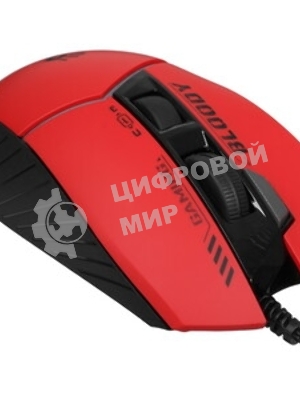 Мышь проводная A4Tech Bloody W95 Max Sports красный/черный оптическая (12000dpi) USB (10but)