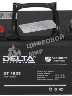 Батарея Delta DT 1233 (33 А\ч, 12В) свинцово- кислотный аккумулятор