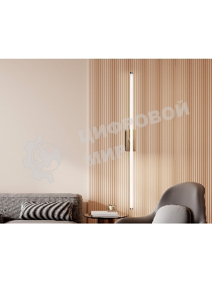 Настенный светодиодный светильник Ambrella light FL6123 CF кофе 14W 3000K-6400K 610*45*80