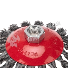 Щетка коническая для УШМ Kranz плетеные пучки стальной проволоки 115 М14