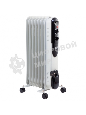 Обогреватель масляный MTX OCH-1500, белый, 1500 Вт, 15 м2, термостат