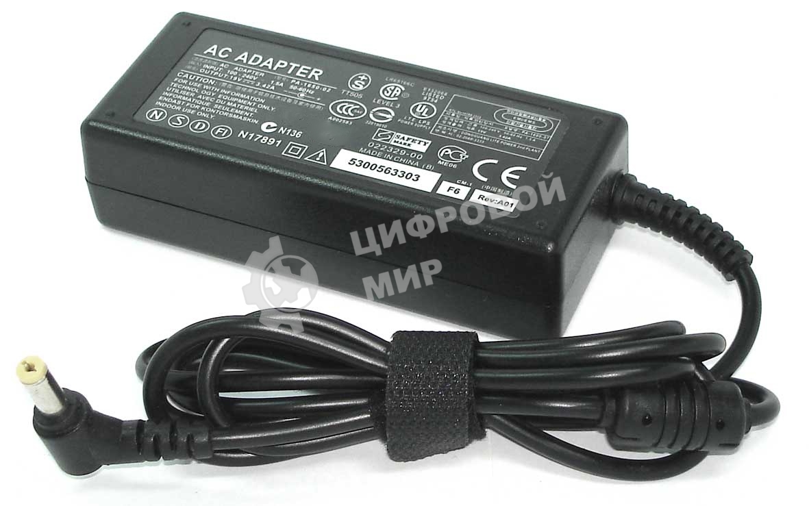 Блок питания (сетевой адаптер) для ноутбуков Delta 19V 3.42A 5.5x1.7, REPLACEMENT