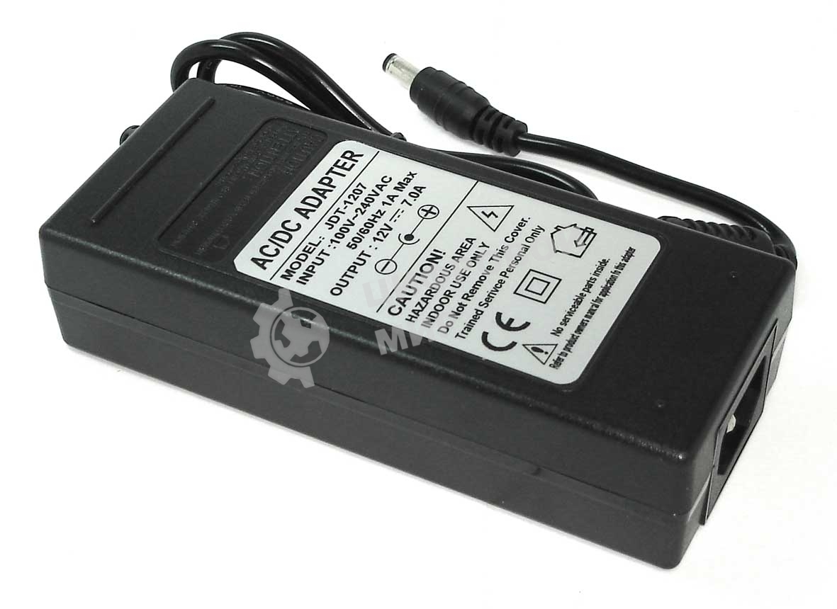 Блок питания для монитора и телевизора LCD 12V, 7A (5.5 x 2.5 мм) OEM