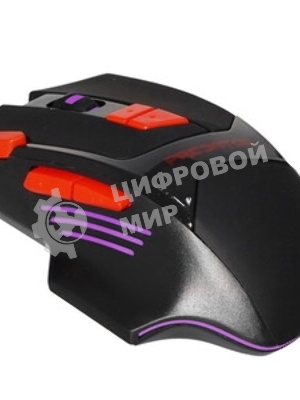 Мышь проводная Qumo Predator M80 черный, 3200 dpi, USB, кнопки - 8