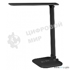 Настольный светодиодный светильник ЭРА NLED-462-10W-BK черный складной, 3 ступенчатый диммер яркости, цвет. темп. 3000К