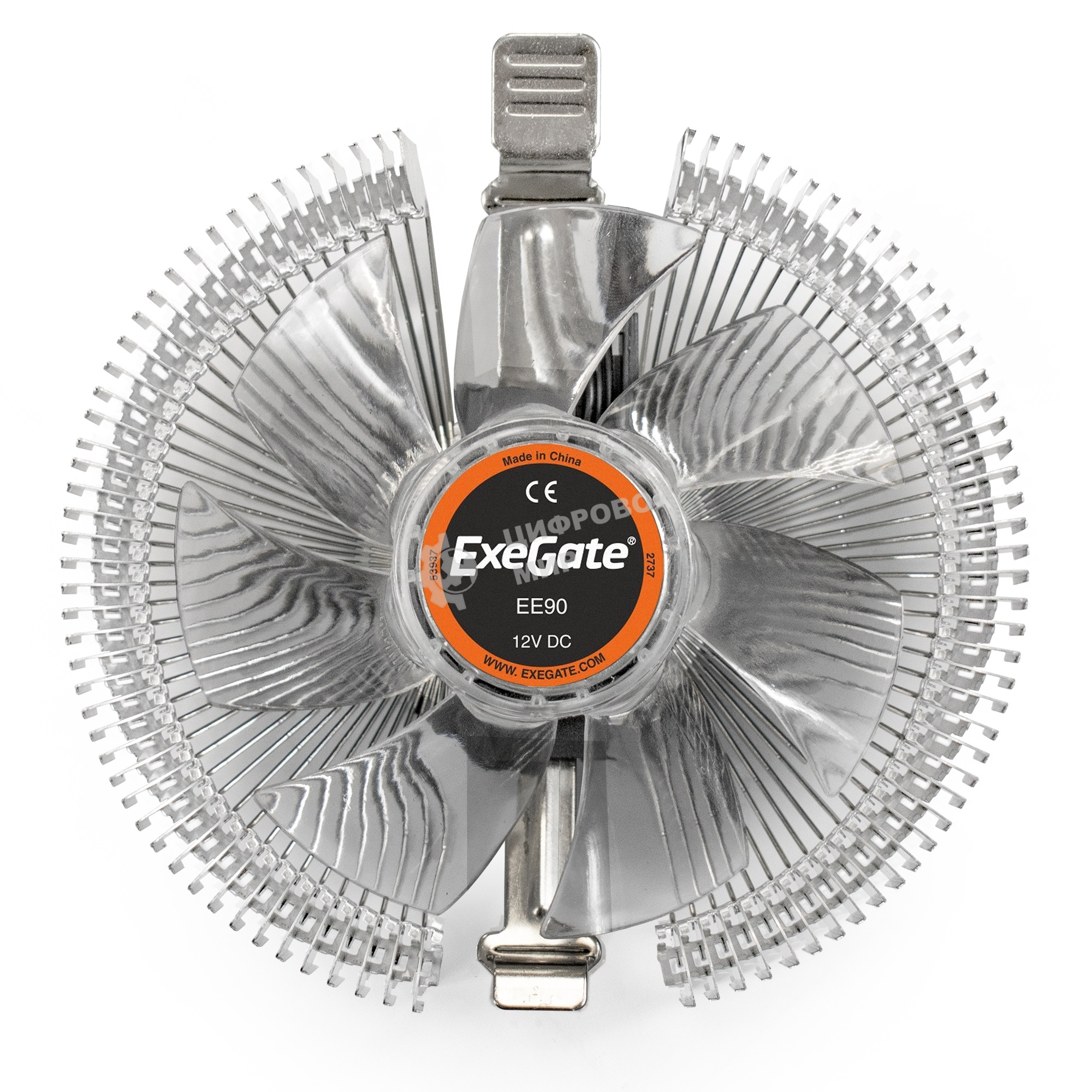 Кулер для процессора ExeGate EE90 серебристый, 90 мм, алюминий, 2200 об/мин, 22 дБ, 3 pin, 75 Вт, 45 мм