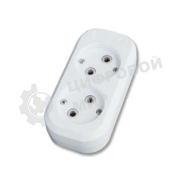 Колодка удлинителя 2-м АВС-пл. без заземл. UNIVersal E202