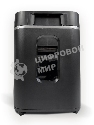 Шредер Heleos АП37-4 черный/серебристый с автоподачей (секр.P-4) фрагменты 220лист. 37лтр. скрепки скобы пл.карты