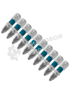 Набор бит Gross 11340 РZ2x25, сталь S2, 10 шт