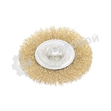 Щетка Matrix для УШМ, 125 мм, М14, плоская, латунированная витая проволока