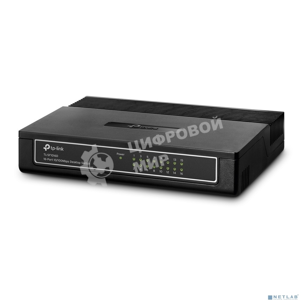 Коммутатор TP-Link SMB TL-SF1016D Коммутатор 16-port 10/100M Desktop Switch, 16 10/100M RJ45 ports, Plastic case