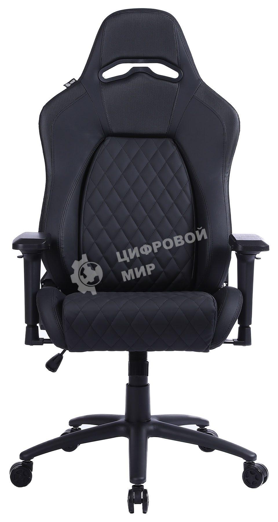 Кресло игровое Cactus CS-CHR-130-M, массажное, с подголовником, черный