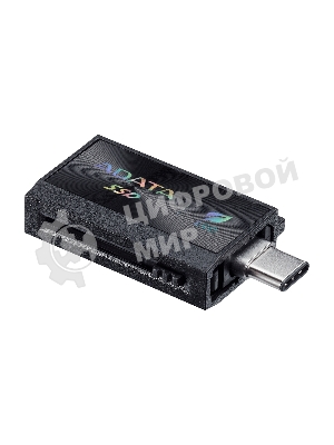 Внешний SSD ADATA SC730, 1TB, USB 3.2 Gen 2 Type-A/Type-C, R/W 600/600, черный