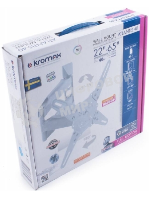 Кронштейн Kromax ATLANTIS-40 белый, Наклонно-поворотный, 22