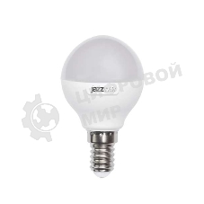 Лампа светодиодная JazzWay PLED-SP-G45 7Вт шар 3000К теплый белый E14 540лм 230В