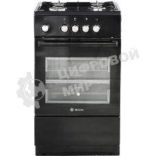 Плита газовая De Luxe 5040.48Г (Щ)-011 черный, конфорок 4 шт, духовка 46 л, 50 см x 85 см x 50 см