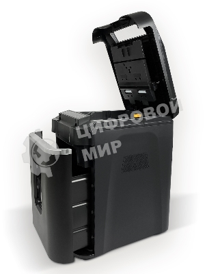 Шредер Heleos АП37-4 черный/серебристый с автоподачей (секр.P-4) фрагменты 220лист. 37лтр. скрепки скобы пл.карты